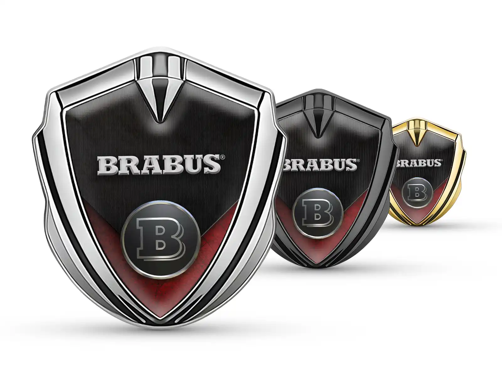 Brabus Metall Kuppel Emblem Tuning Design Glänzend Max